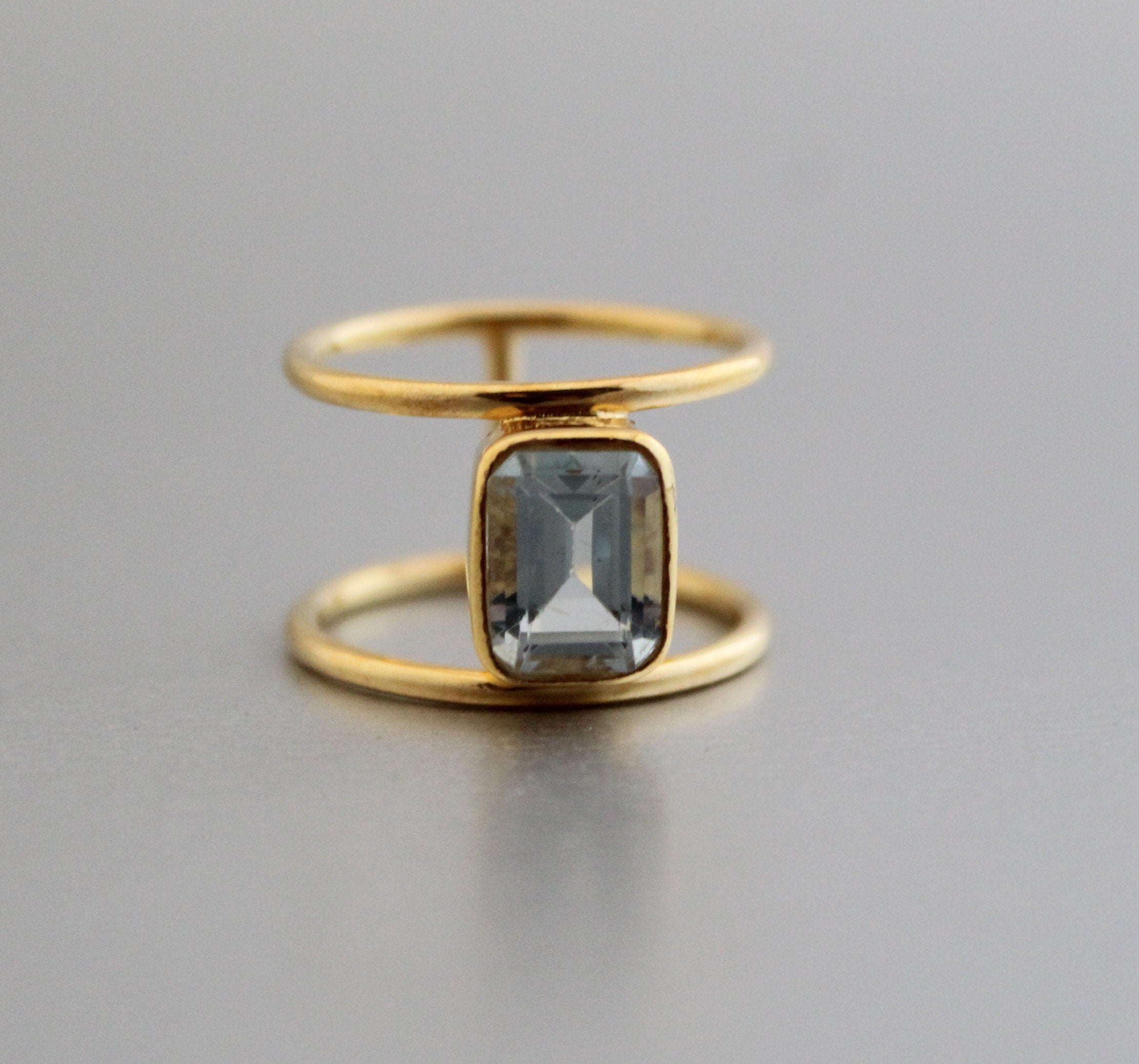 Aquamarine Ring, Handmade Jewelry, Anniversary Gift, Gift for Mom, Engagement Rings, 925 Sterling Silver, Personalized Ring, Crystal Ring
