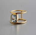 Aquamarine Ring, Handmade Jewelry, Anniversary Gift, Gift for Mom, Engagement Rings, 925 Sterling Silver, Personalized Ring, Crystal Ring