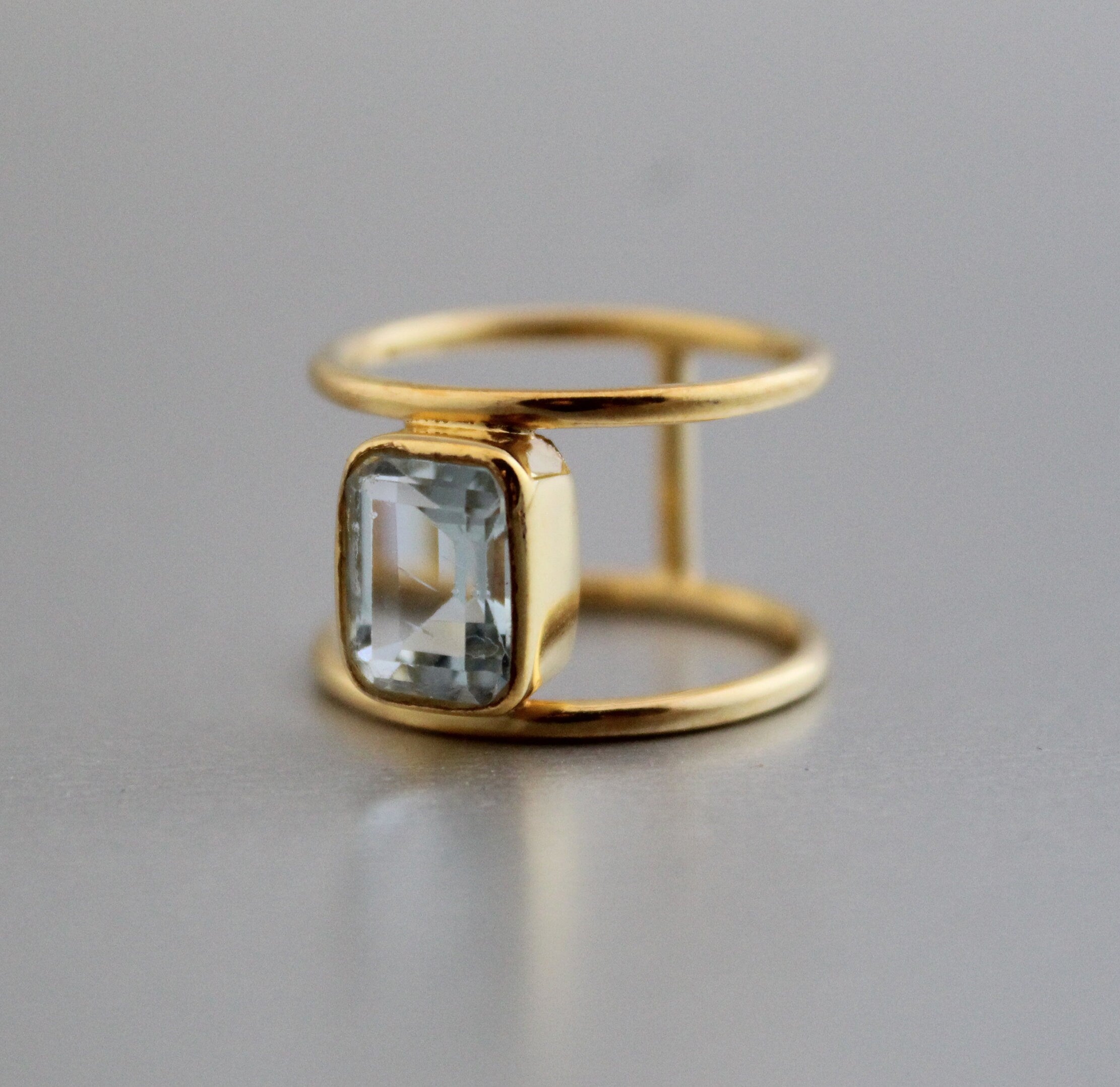Aquamarine Ring, Handmade Jewelry, Anniversary Gift, Gift for Mom, Engagement Rings, 925 Sterling Silver, Personalized Ring, Crystal Ring