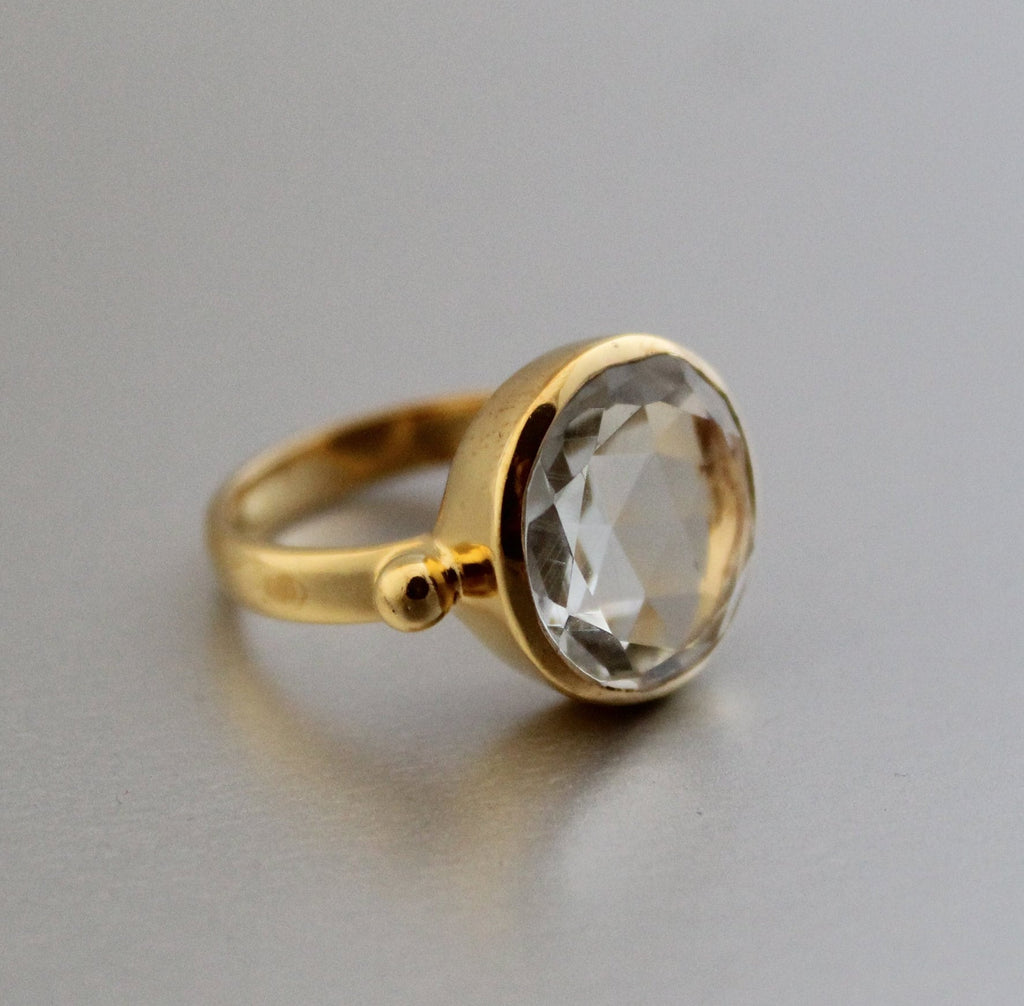 Green Amethyst Prasiolite Ring, 14K Gold Filled, February Birthstone, Handmade Green Gemstone Ring, Unique Gift For Her