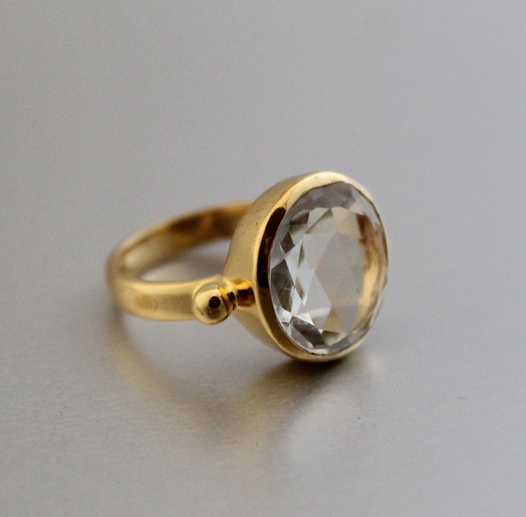Green Amethyst Prasiolite Ring, 14K Gold Filled, February Birthstone, Handmade Green Gemstone Ring, Unique Gift For Her