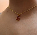 Raw Carnelian Necklace August Birthstone Necklace Raw Gemstone Necklace Orange Carnelian Necklace Rough Carnelian Pendant Gift for Mother