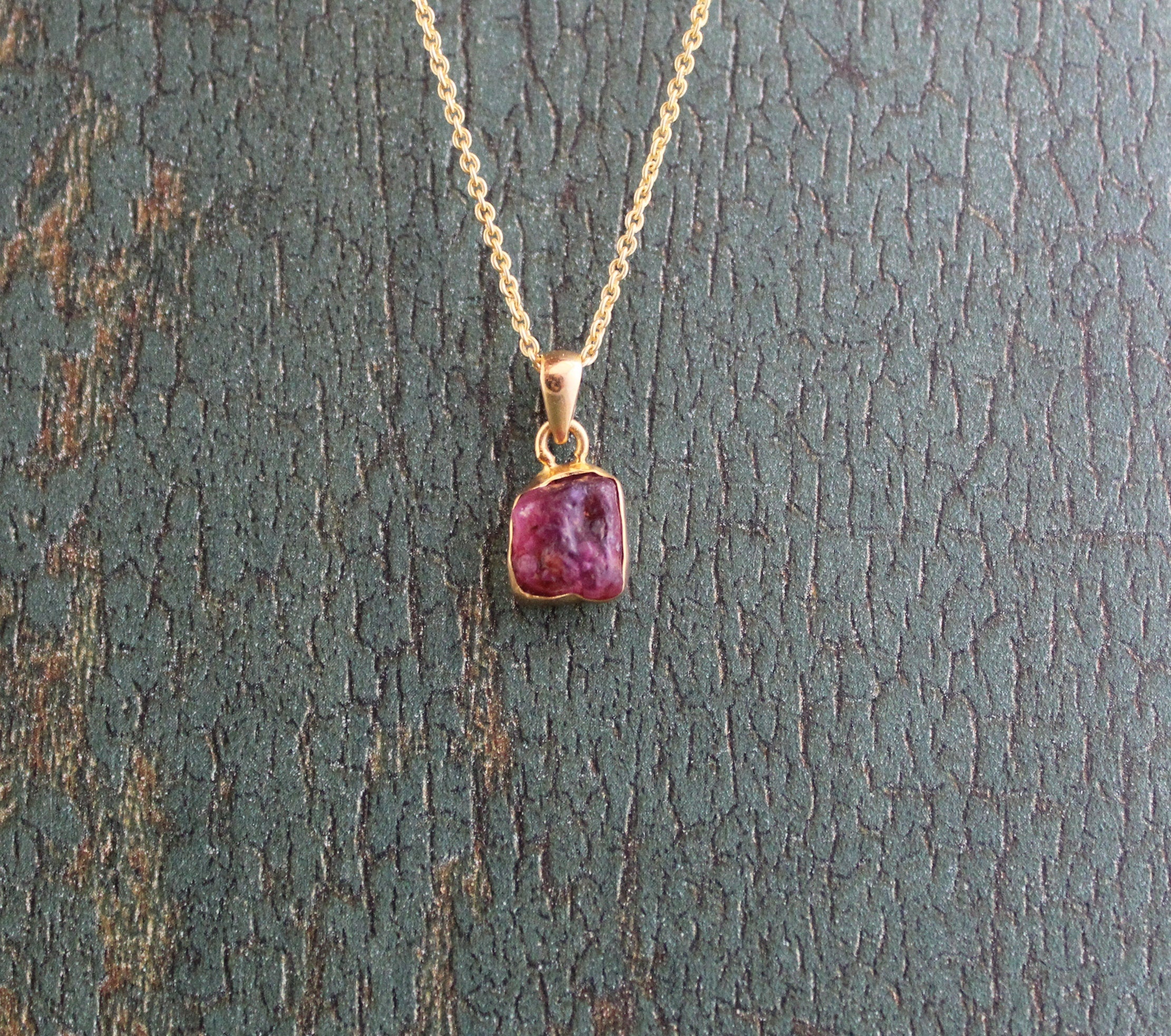Raw Pink Tourmaline Necklace, Personalized Birthstone Necklace, Birthstone Charm Necklace, Personalized Gift For Her