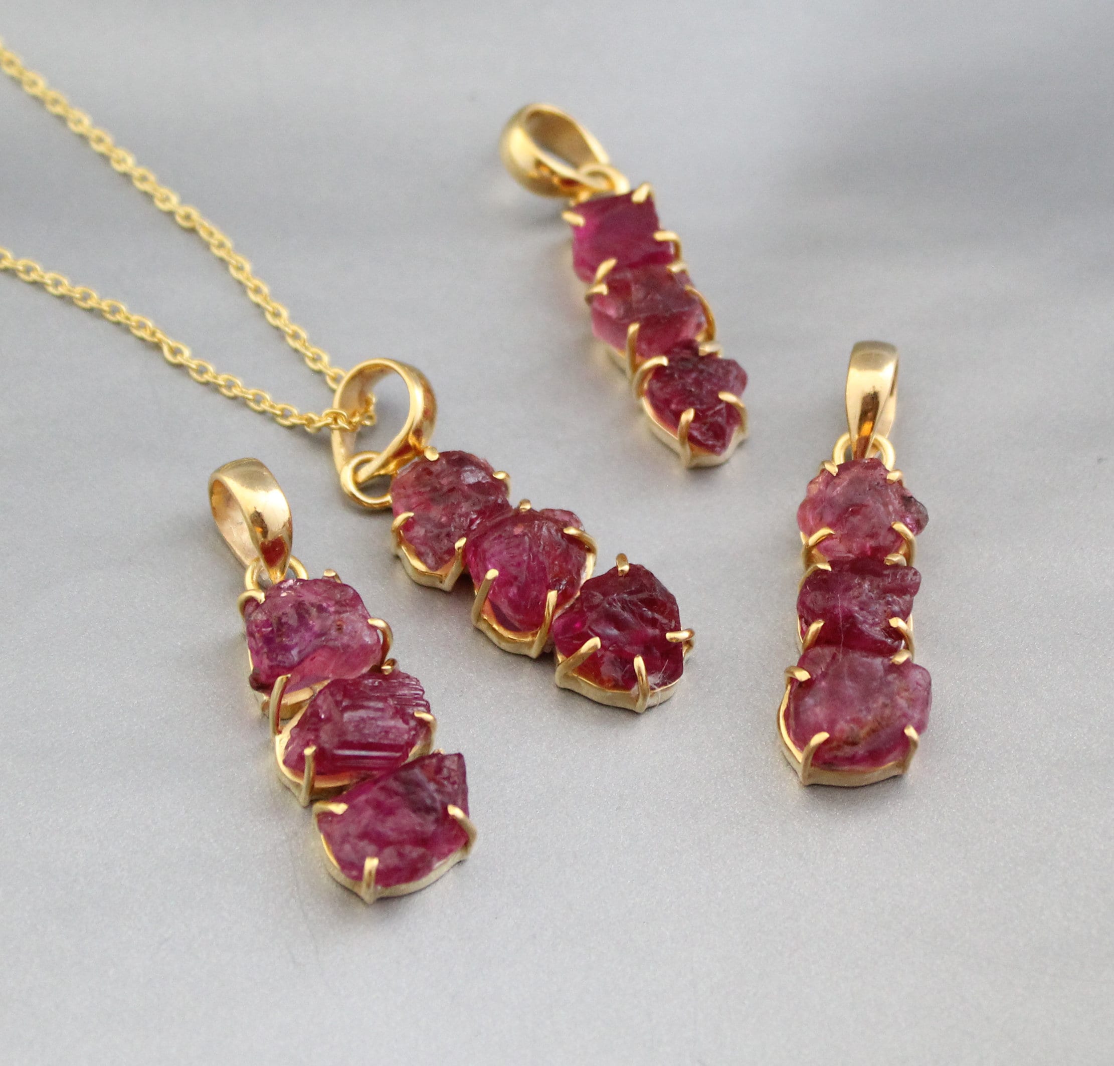 Raw Pink Tourmaline Necklace, 925 Sterling Silver, October Birthstone, Rough pink Necklace, Raw Crystal Necklace, Birthday gift