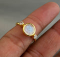 Rainbow Moonstone Ring, moonstonering, Cut Moonstone Ring, Handmade Gemstone Ring, June Birthstone