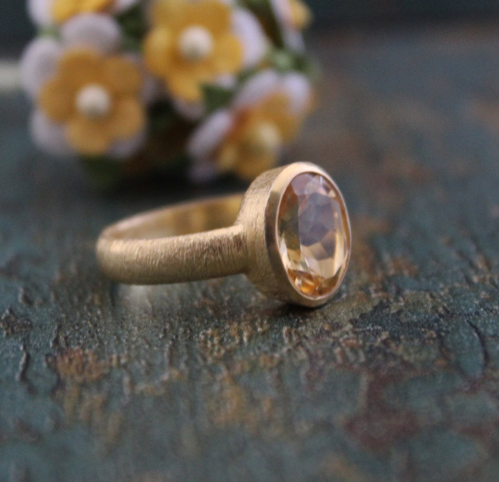 Yellow Citrine Gemstone Ring, November Birthstone Jewelry, Boho Statement Jewelry, Birthday gifts, personalized gifts for her