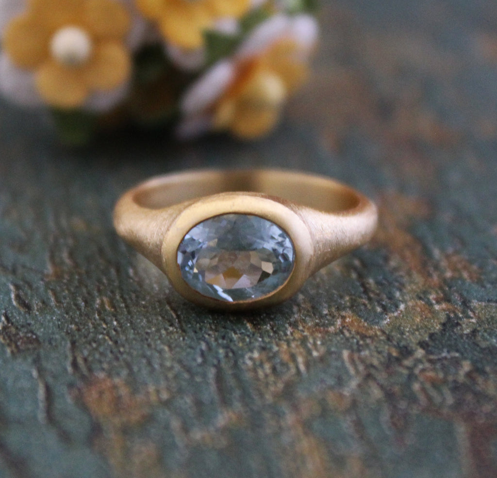 Natural Aquamarine Ring, Solitaire Ring, March Birthstone Ring, dainty promise ring, Blue Gemstone Ring, Engagement ring, Wedding Gifts