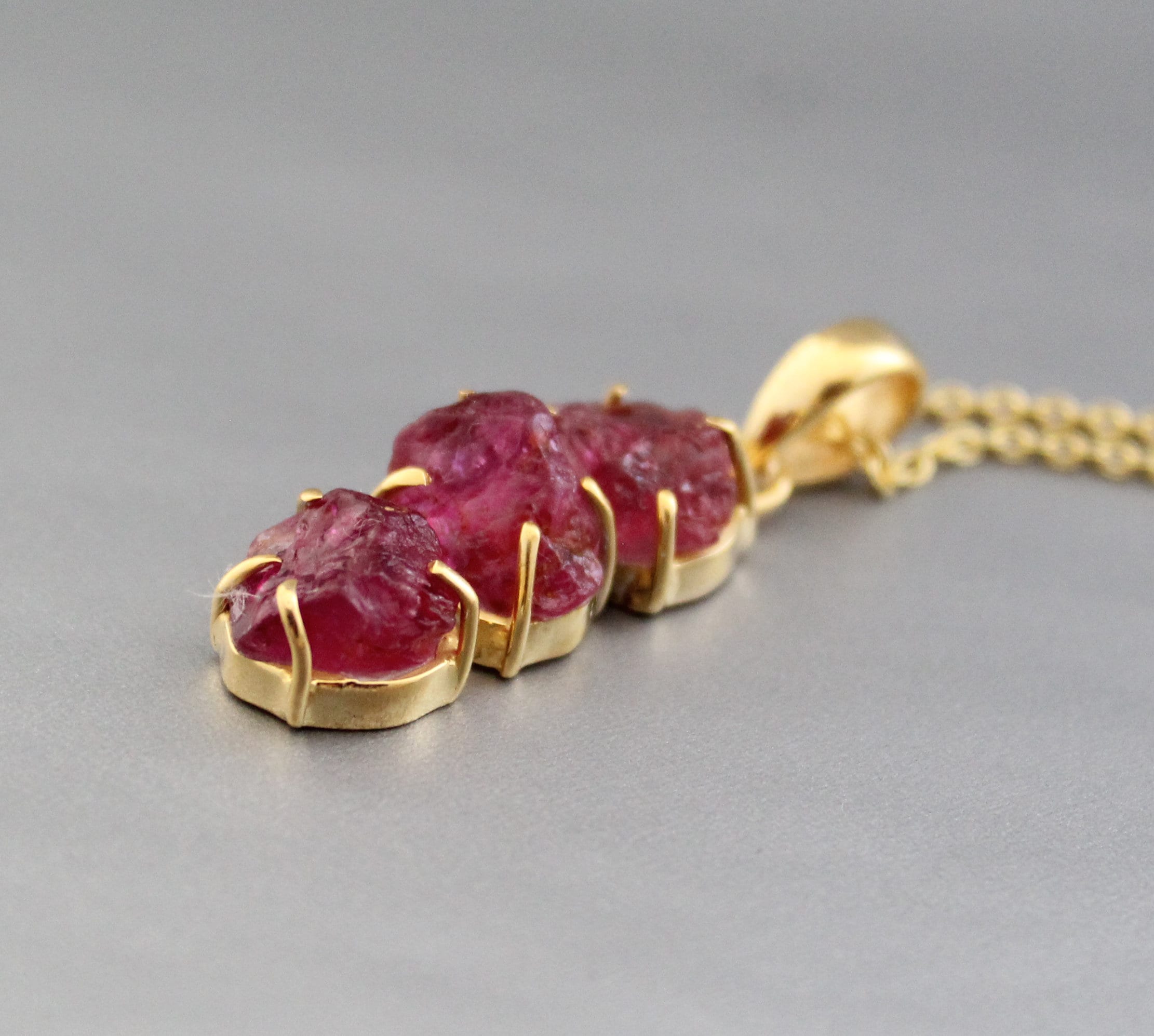 Raw Pink Tourmaline Necklace, 925 Sterling Silver, October Birthstone, Rough pink Necklace, Raw Crystal Necklace, Birthday gift