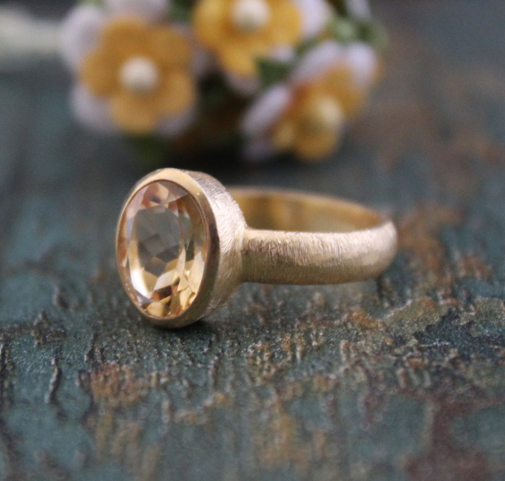 Yellow Citrine Gemstone Ring, November Birthstone Jewelry, Boho Statement Jewelry, Birthday gifts, personalized gifts for her
