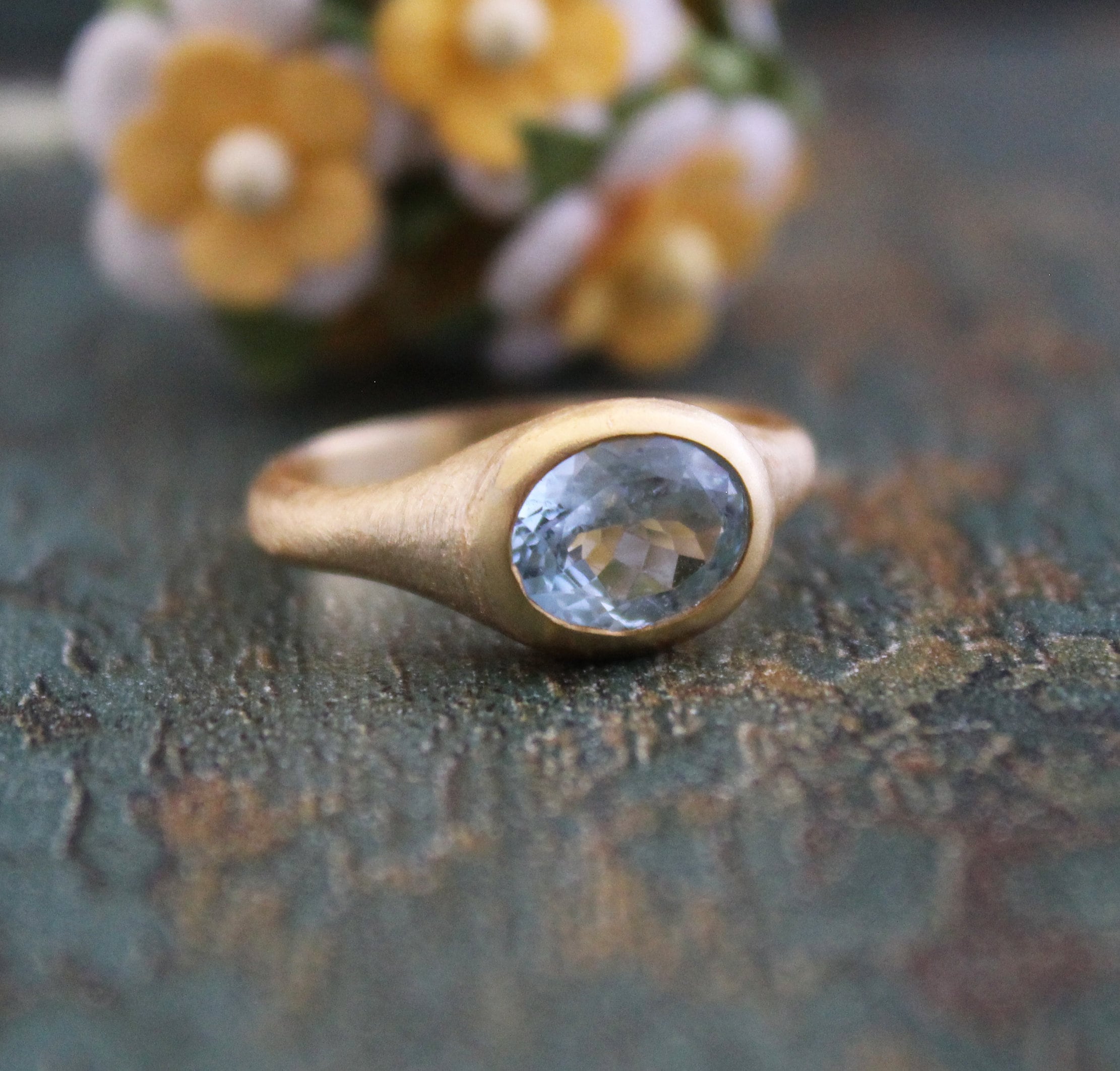 Natural Aquamarine Ring, Solitaire Ring, March Birthstone Ring, dainty promise ring, Blue Gemstone Ring, Engagement ring, Wedding Gifts