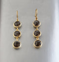 Smokey Quartz Earrings, 14K Gold Filled Handmade, Bridesmaid Gift, Natural Gemstone Gift for Her