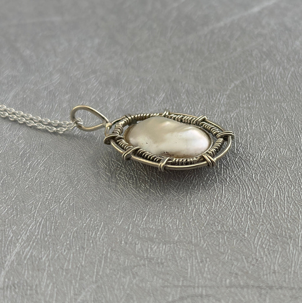 Keshi Pearl Necklace, Birthstone Necklace, Personalized Gifts for Her, Natural Pearl Necklace, Birthday Gifts