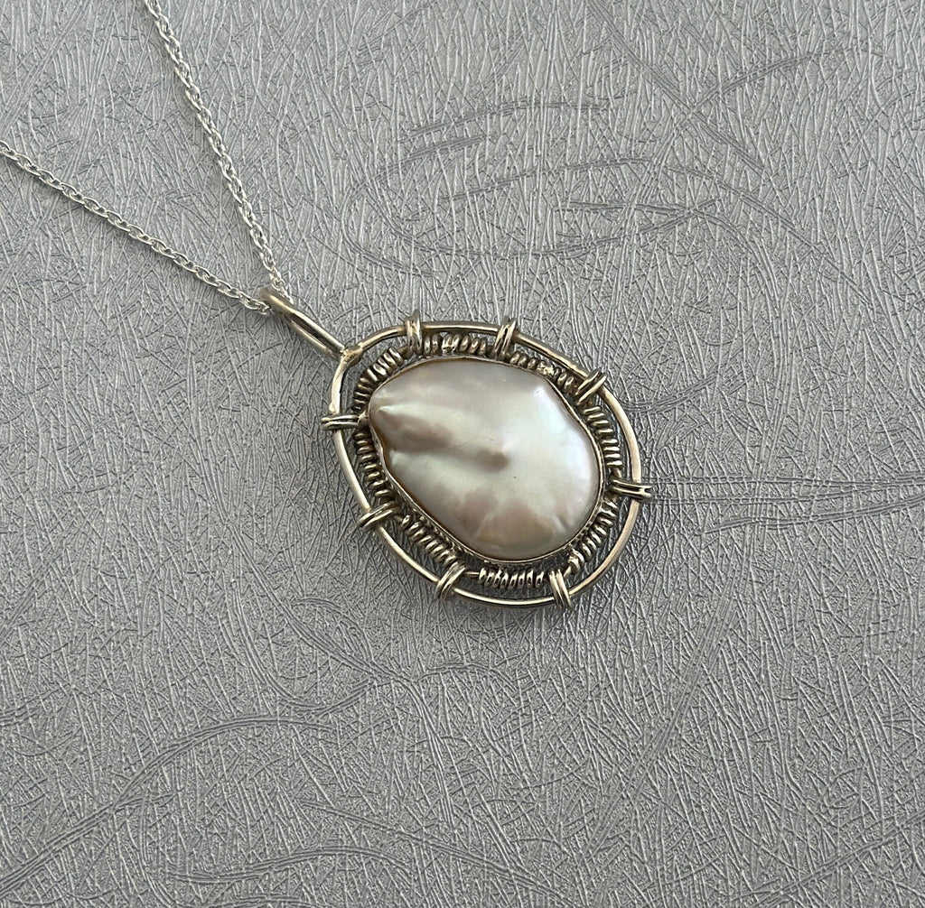 Keshi Pearl Necklace, Birthstone Necklace, Personalized Gifts for Her, Natural Pearl Necklace, Birthday Gifts