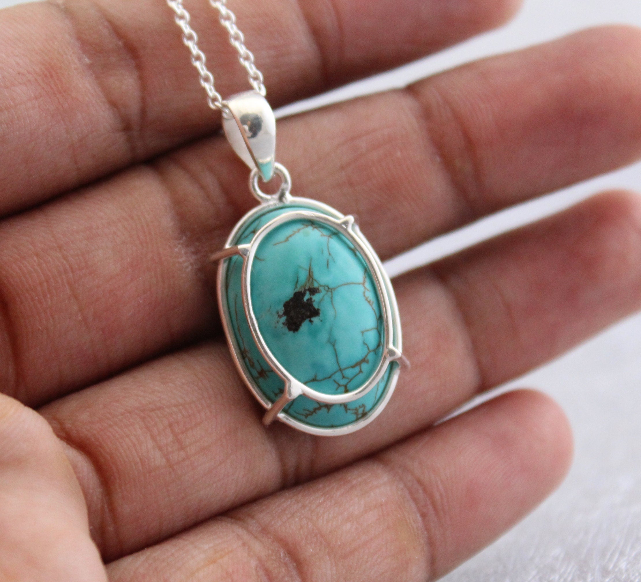 Turquoise Necklace, Birthstone Necklace, Layering Gemstone Jewelry, Birthday Gift Her, Gifts for women, Turquoise Jewelry, Gemstone Jewelry