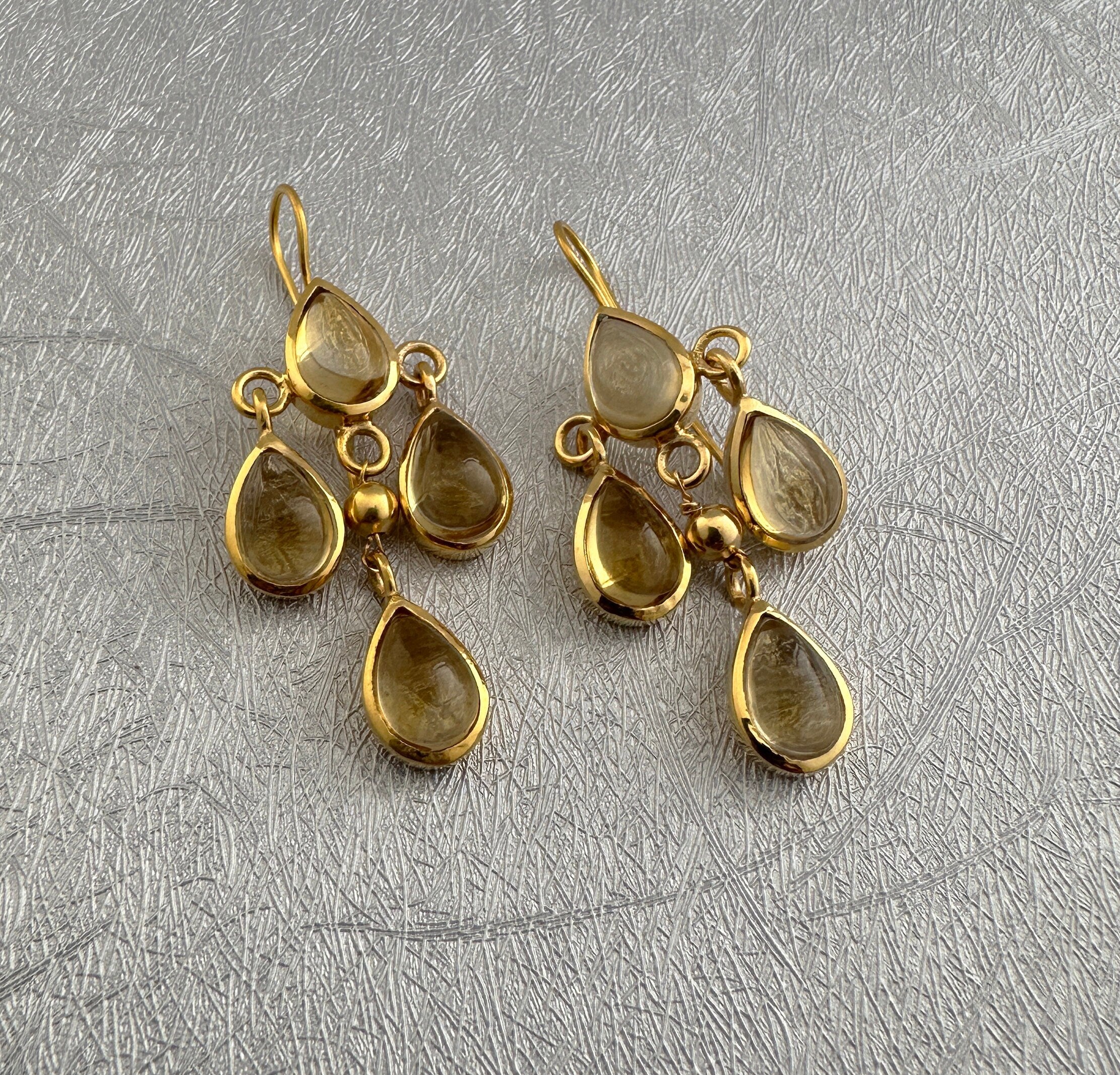 Handmade Citrine Dangle Earrings, November Birthstone Jewelry, gold dangle earrings,long dangle earrings,bridesmaid jewelry