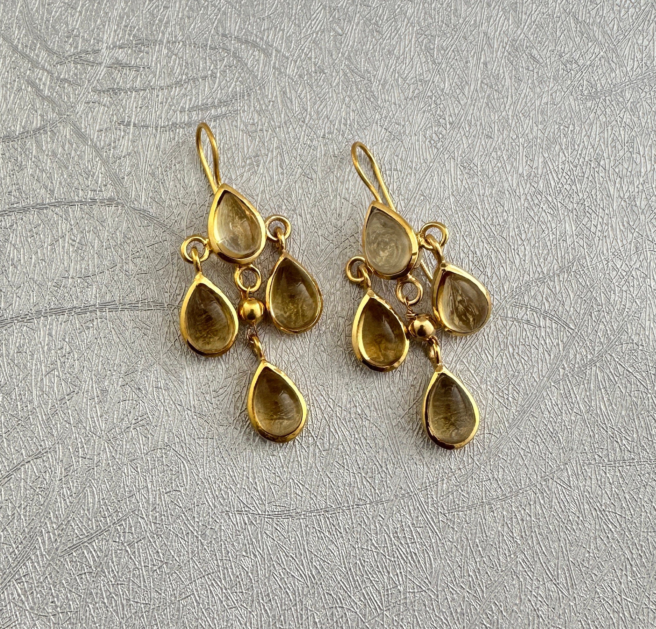 Handmade Citrine Dangle Earrings, November Birthstone Jewelry, gold dangle earrings,long dangle earrings,bridesmaid jewelry