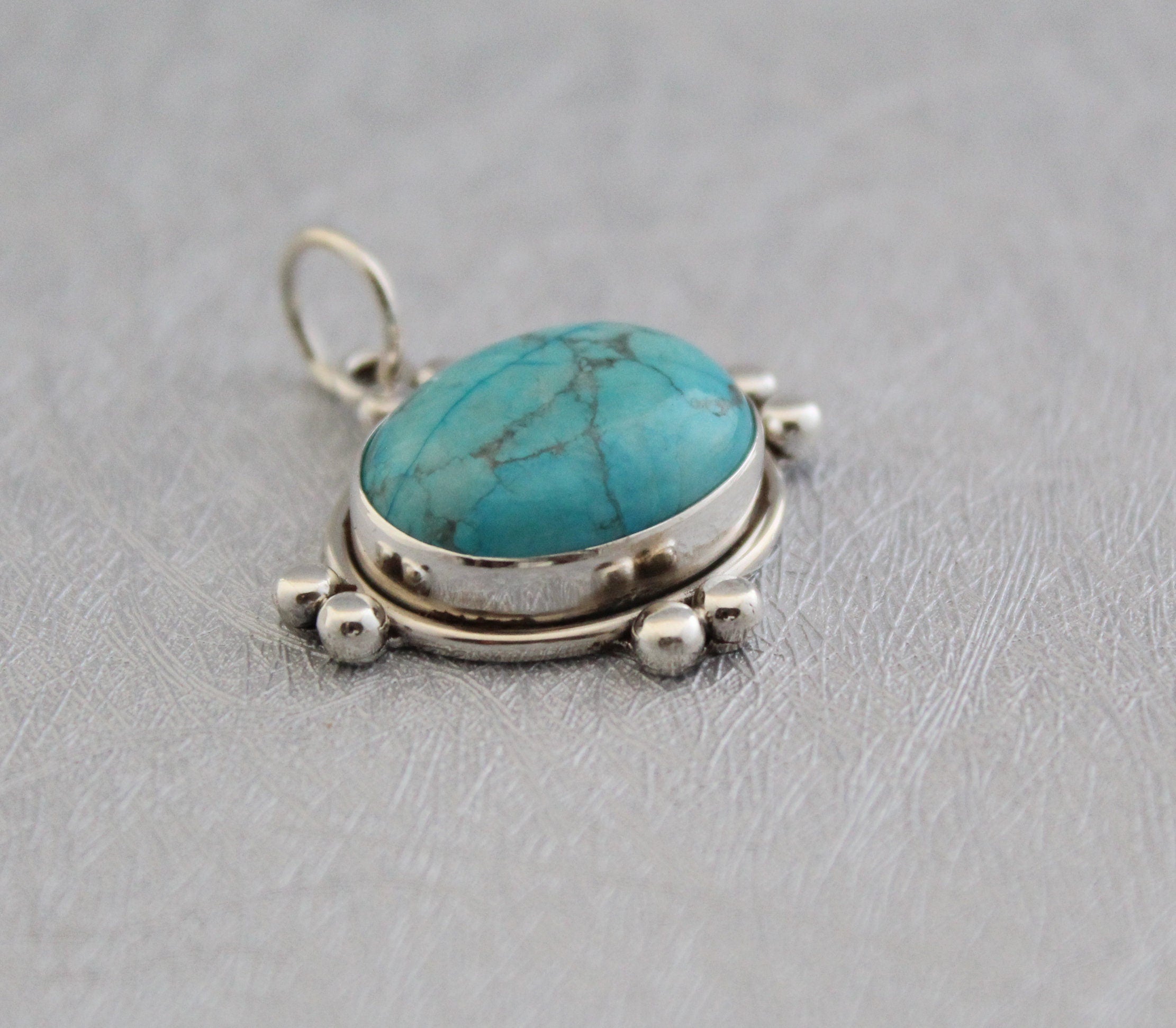 Turquoise Necklace, Crystal Pendant Necklace, Summer Jewelry, Best Friend Gift, Birthstone Pendant Necklace, Blue Necklace