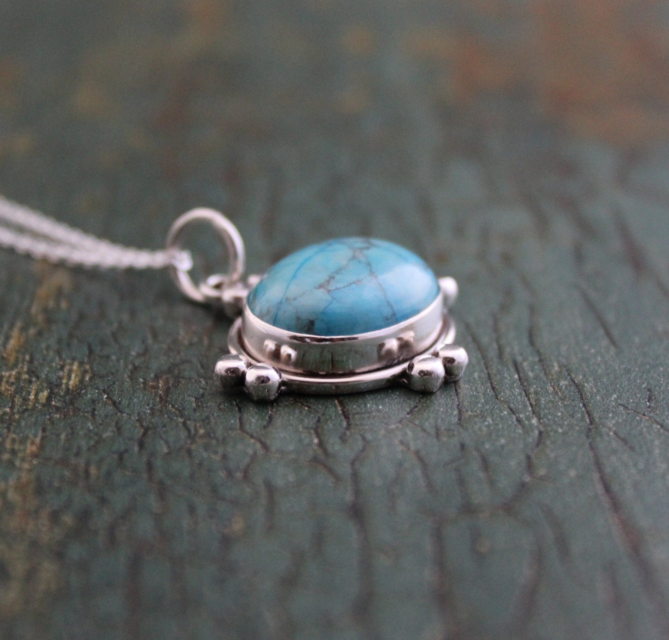 Turquoise Necklace, Crystal Pendant Necklace, Summer Jewelry, Best Friend Gift, Birthstone Pendant Necklace, Blue Necklace