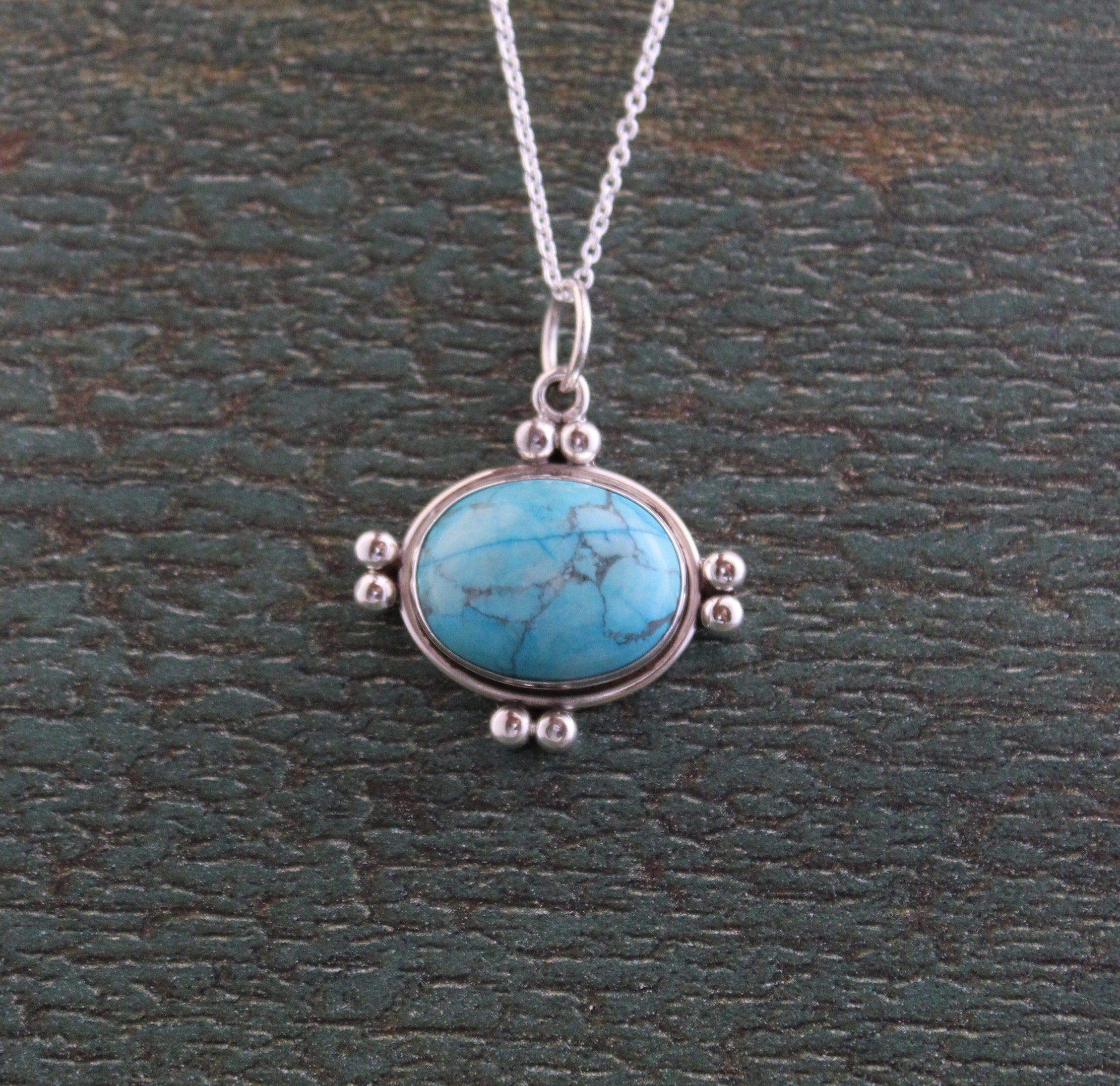 Turquoise Necklace, Crystal Pendant Necklace, Summer Jewelry, Best Friend Gift, Birthstone Pendant Necklace, Blue Necklace