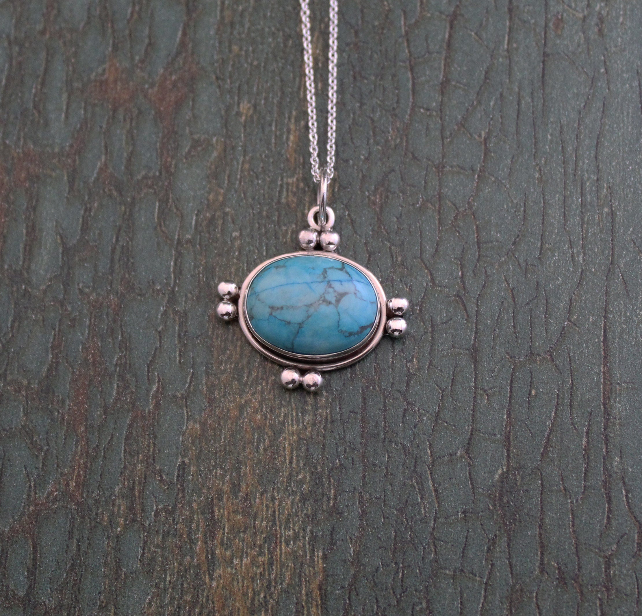 Turquoise Necklace, Crystal Pendant Necklace, Summer Jewelry, Best Friend Gift, Birthstone Pendant Necklace, Blue Necklace