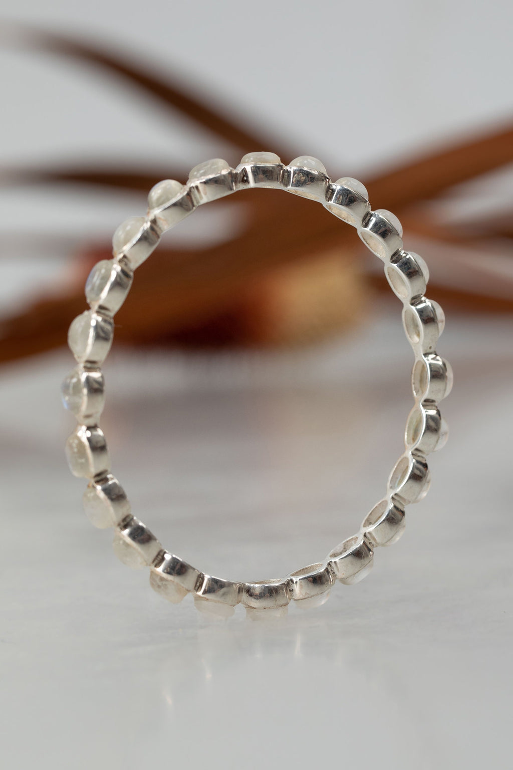 Rainbow Moonstone Bracelet, Sterling Silver, Celestial Jewelry, June Birthstone, Bridesmaid Gift