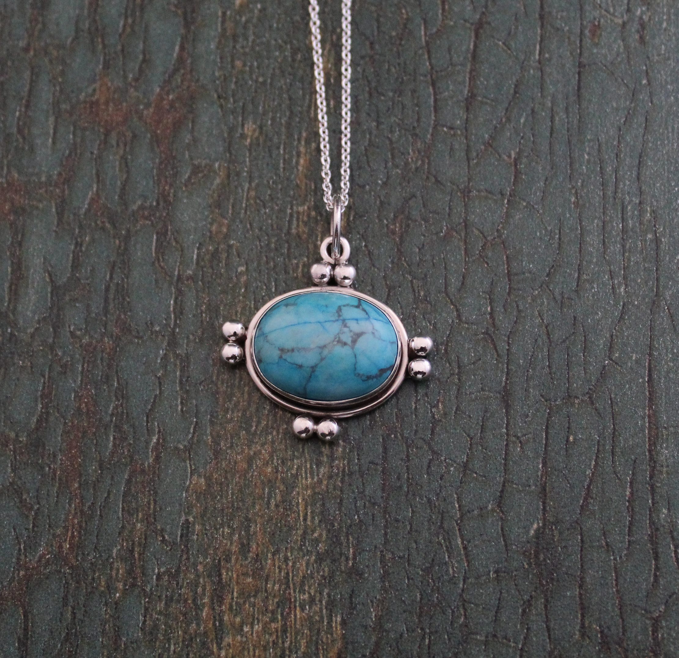 Turquoise Necklace, Crystal Pendant Necklace, Summer Jewelry, Best Friend Gift, Birthstone Pendant Necklace, Blue Necklace