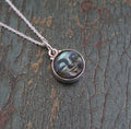 Dainty Labradorite Moon Necklace: Sterling Silver Gemstone Jewelry