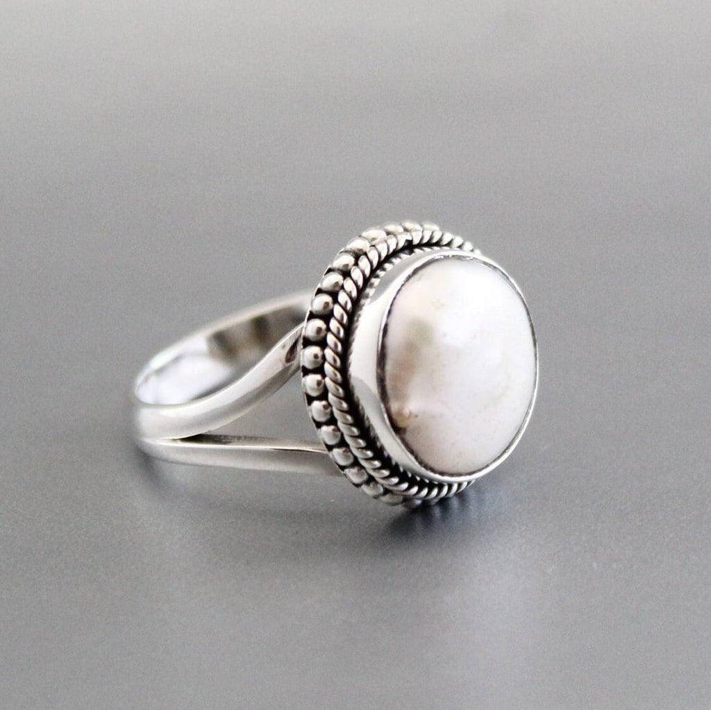Vintage Pearl Ping, Statement Ring, Engagement Ring, Freshwater Pearl Ring, June Birthstone, Mother's Day Gift For Her, pearlrings
