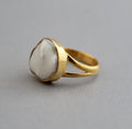 Handmade Natural Keshi Pearl Ring, 14K Gold, Sterling Silver, Boho Jewelry, June Birthstone, pearlring, gold ring for pearl