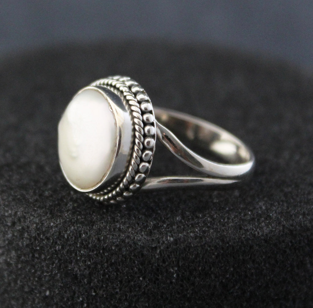 Vintage Pearl Ping, Statement Ring, Engagement Ring, Freshwater Pearl Ring, June Birthstone, Mother's Day Gift For Her, pearlrings