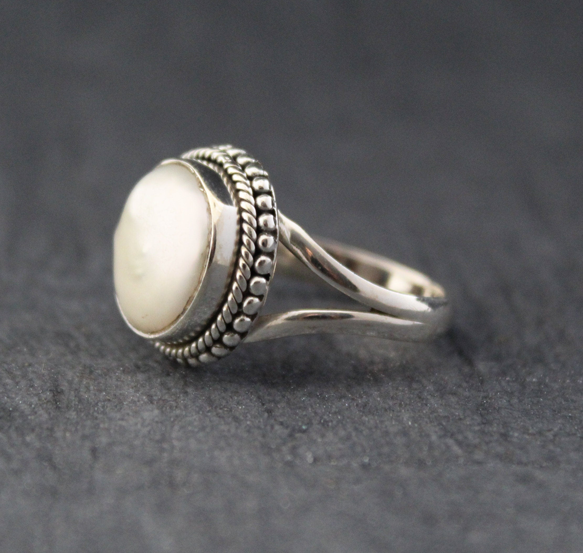 Vintage Pearl Ping, Statement Ring, Engagement Ring, Freshwater Pearl Ring, June Birthstone, Mother's Day Gift For Her, pearlrings
