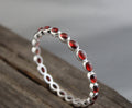 Garnet Bracelet, Sterling Silver, January Birthstone, Gift For Her, Healing Crystal Jewelry, Birthday Gift