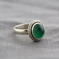Emerald Ring, 925 Sterling Silver Rings, May Birthstone Jewelry, Handmade Vintage Jewelry, Birthstone Ring, Dainty Ring, Stacking Ring