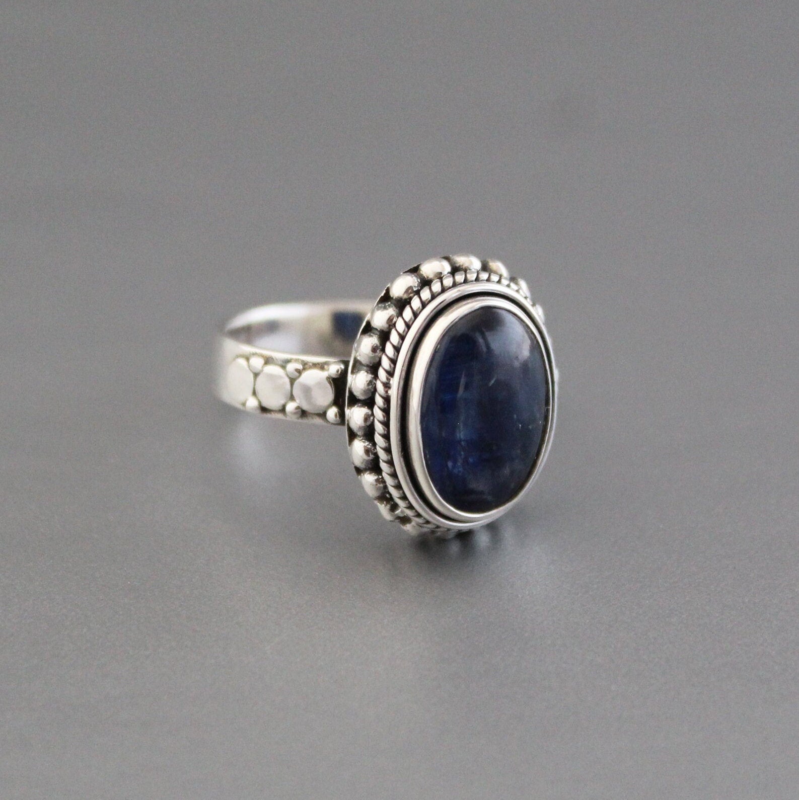 Natural Tanzanite Ring, Sterling Silver Ring, Handmade, December Birthstone, Vintage, everyday ring