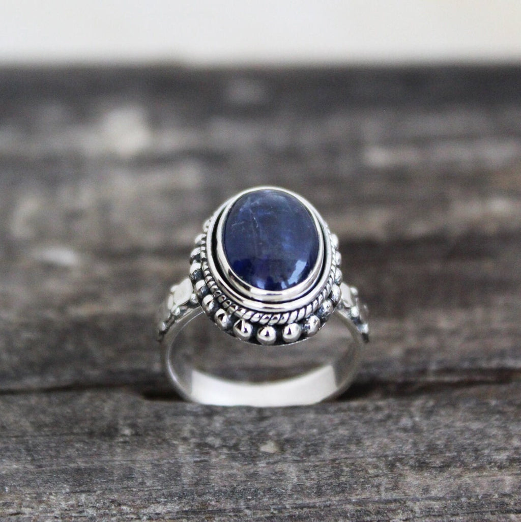Natural Tanzanite Ring, Sterling Silver Ring, Handmade, December Birthstone, Vintage, everyday ring