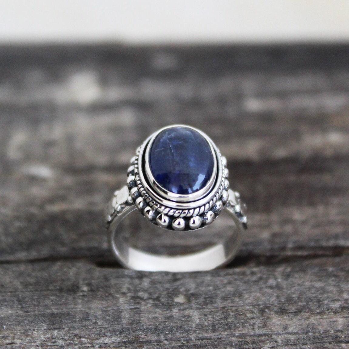 Natural Tanzanite Ring, Sterling Silver Ring, Handmade, December Birthstone, Vintage, everyday ring