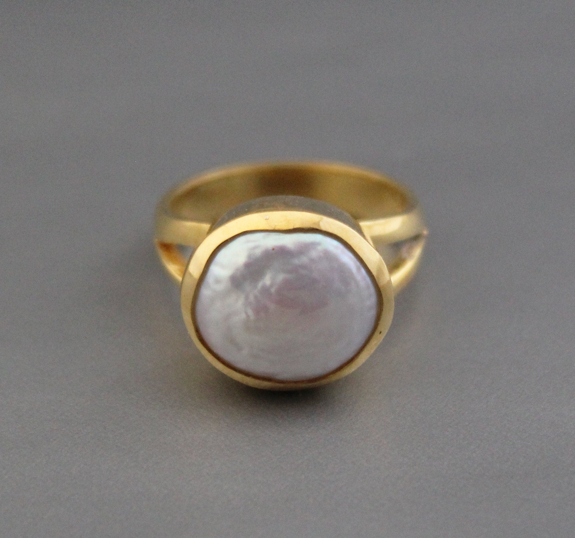 Handmade Natural Keshi Pearl Ring, 14K Gold, Sterling Silver, Boho Jewelry, June Birthstone, pearlring, gold ring for pearl