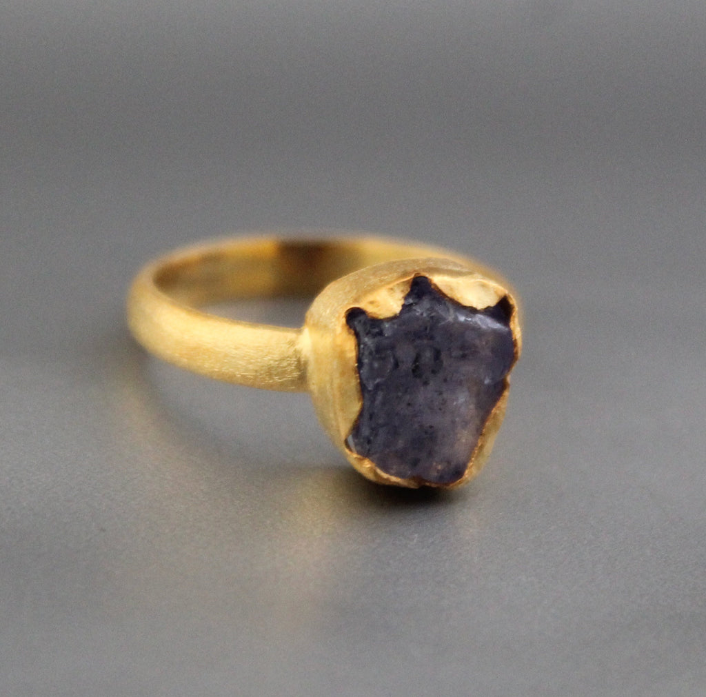 Raw Tanzanite Ring, Raw Stone, Rings for Women, Gift For Her, Raw Crystal Ring, Minimalist Ring, Handmade Jewelry, Birthstone Jewelry