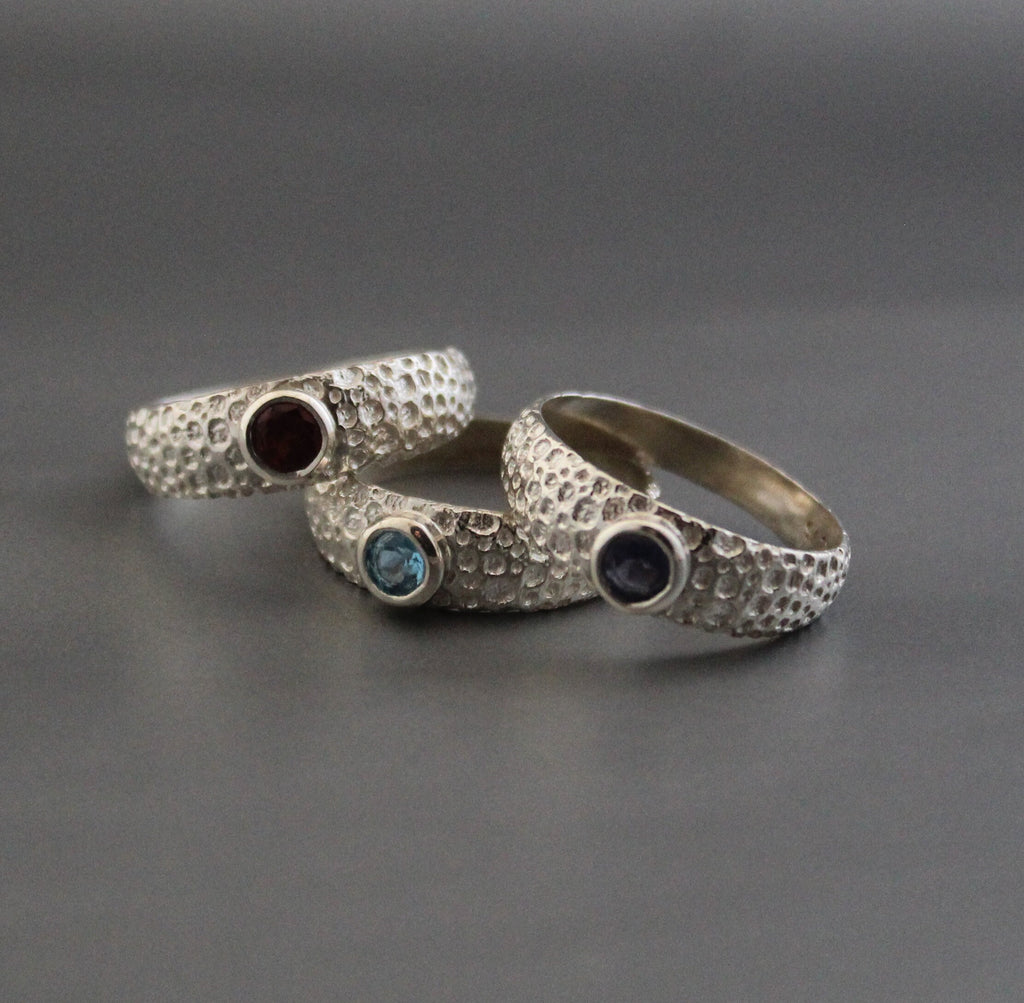 Natural Garnet Ring, January Birthstone, Gemstone Ring, 925 Sterling Silver Red Gemstone Engagement Ring, Dainty Ring