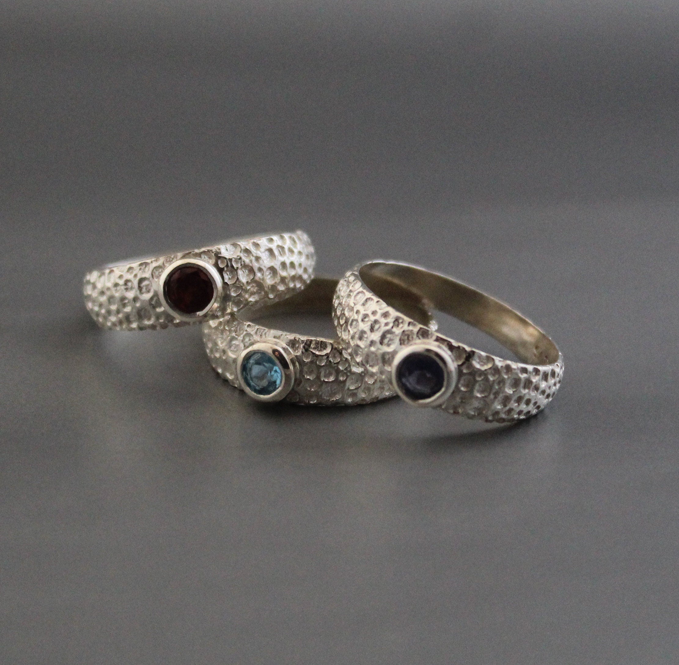 Natural Blue Topaz Ring, Dainty Silver Ring, December Birthstone Mothers Day Ring Promise Ring Birthday Gift for Her