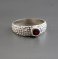 Natural Garnet Ring, January Birthstone, Gemstone Ring, 925 Sterling Silver Red Gemstone Engagement Ring, Dainty Ring