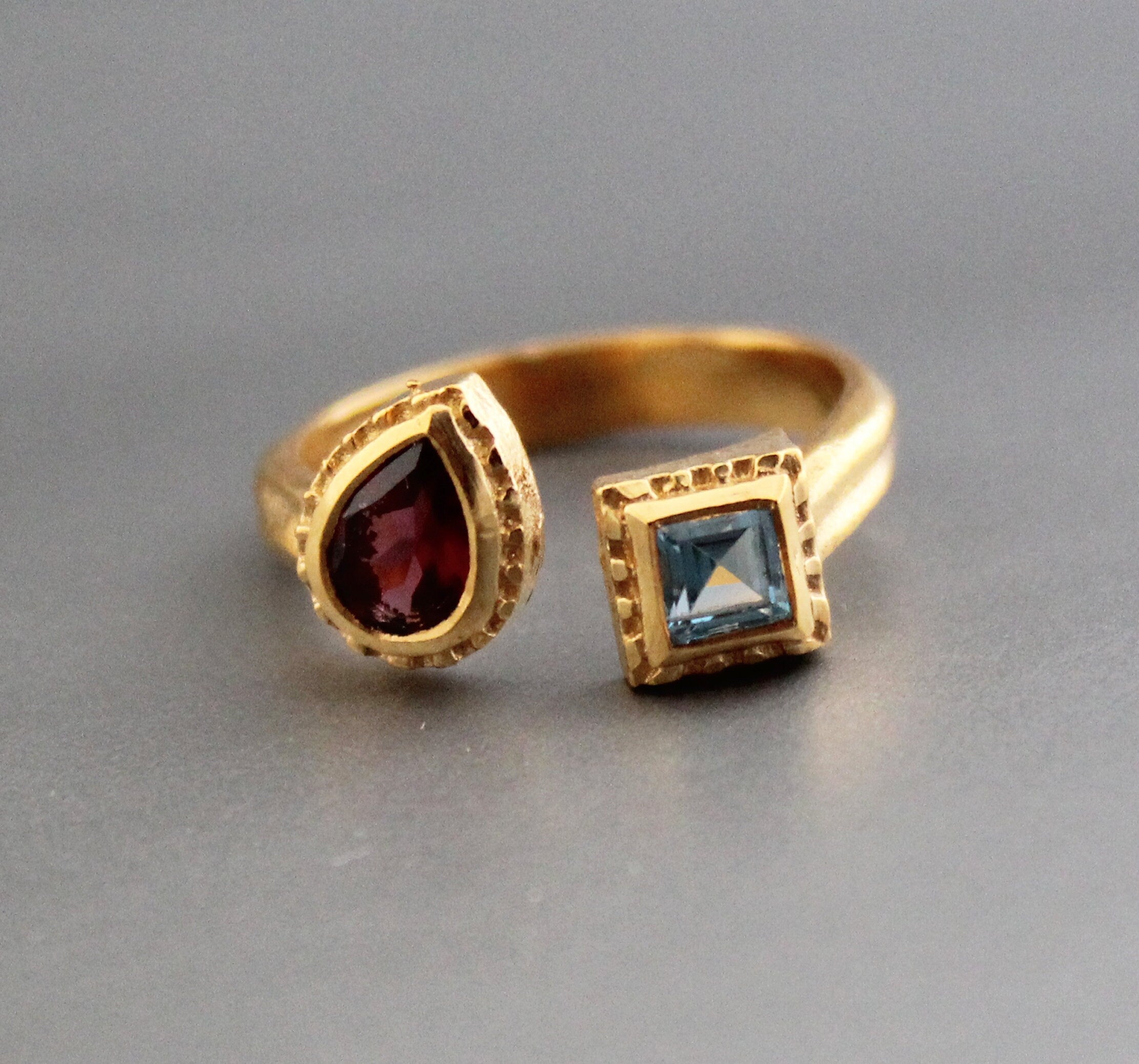 multi stone ring, Custom 2 Birthstone Ring, Personalized Family Ring for Mom, Best Friends Gift, Dainty Gold Birthstone Jewelry