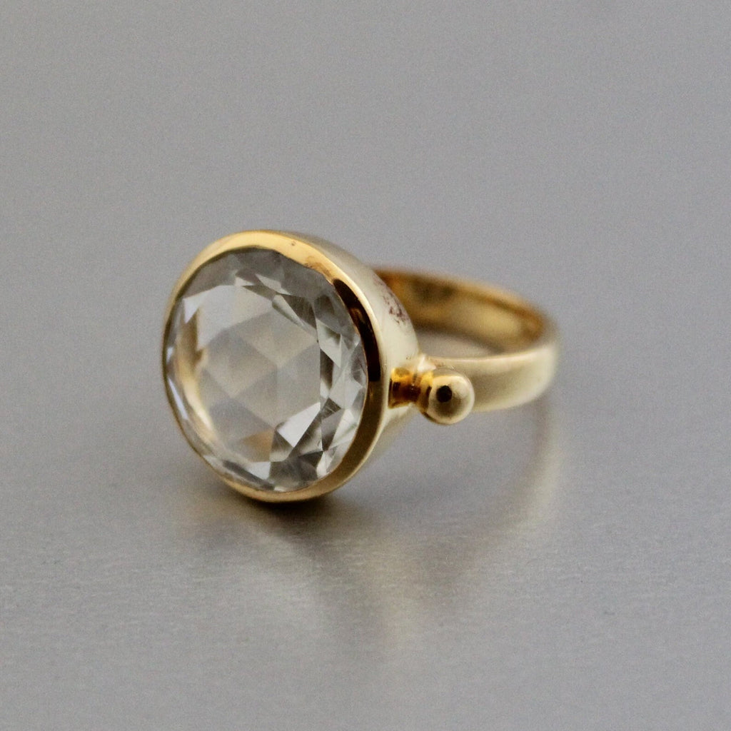 Green Amethyst Prasiolite Ring, 14K Gold Filled, February Birthstone, Handmade Green Gemstone Ring, Unique Gift For Her