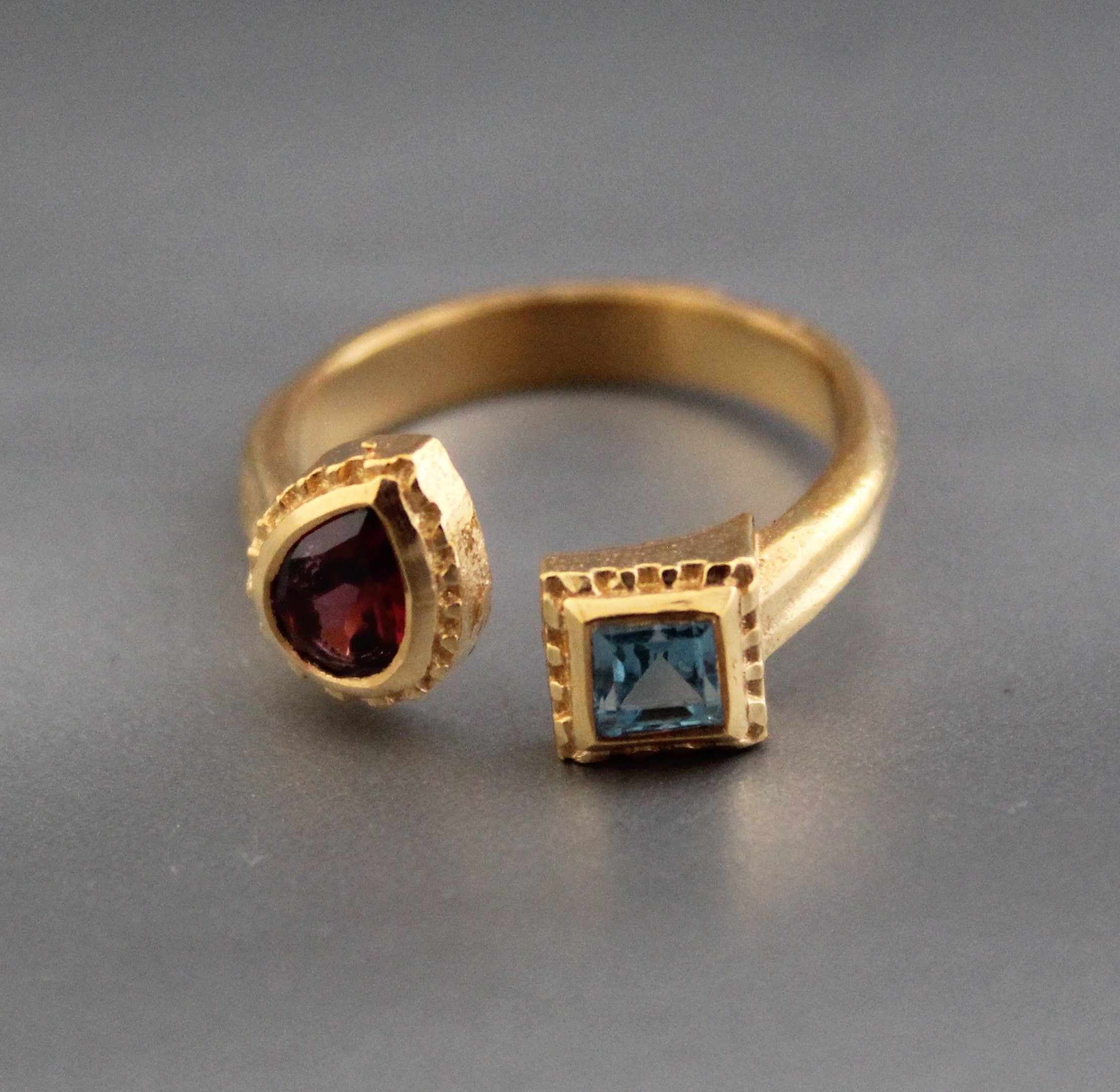 multi stone ring, Custom 2 Birthstone Ring, Personalized Family Ring for Mom, Best Friends Gift, Dainty Gold Birthstone Jewelry