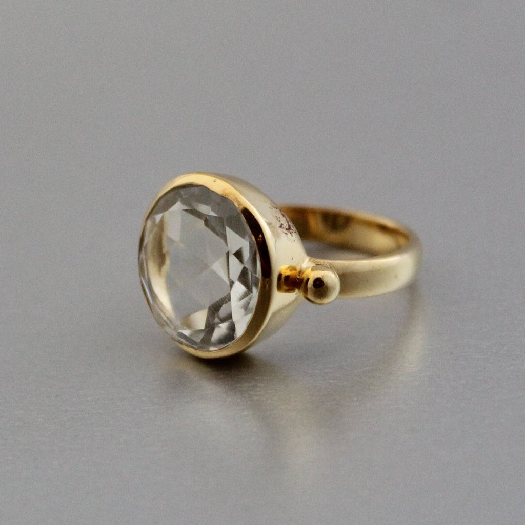 Green Amethyst Prasiolite Ring, 14K Gold Filled, February Birthstone, Handmade Green Gemstone Ring, Unique Gift For Her