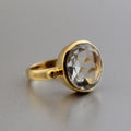 Green Amethyst Prasiolite Ring, 14K Gold Filled, February Birthstone, Handmade Green Gemstone Ring, Unique Gift For Her