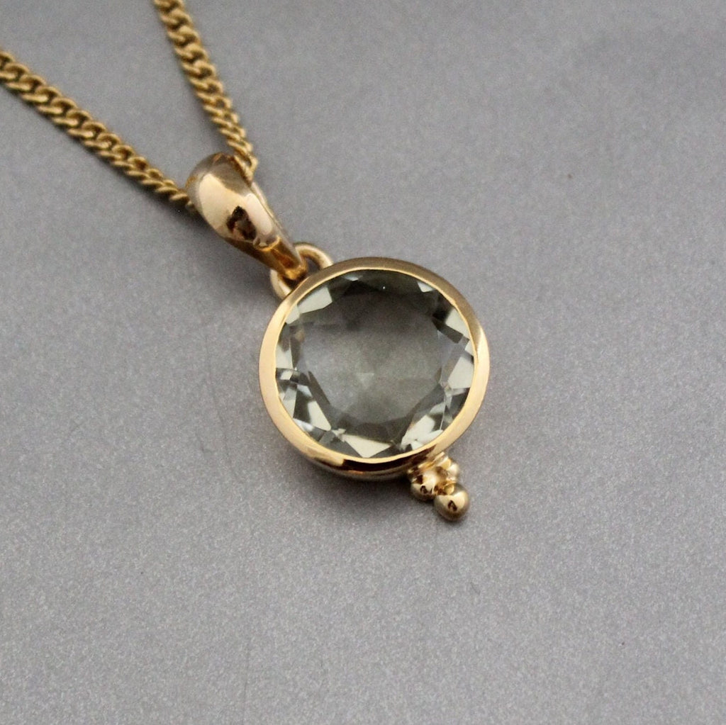 Green Amethyst Prasiolite, Birthstone Jewelry, 18K Gold Filled, Gemstone pendant, Birthday Gift for Her, Mothers Day Gift