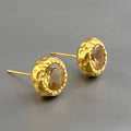 Citrine Stud Earrings, Sterling Silver November Birthstone, Gemstone Stud Earrings , Birthday Gift for Her