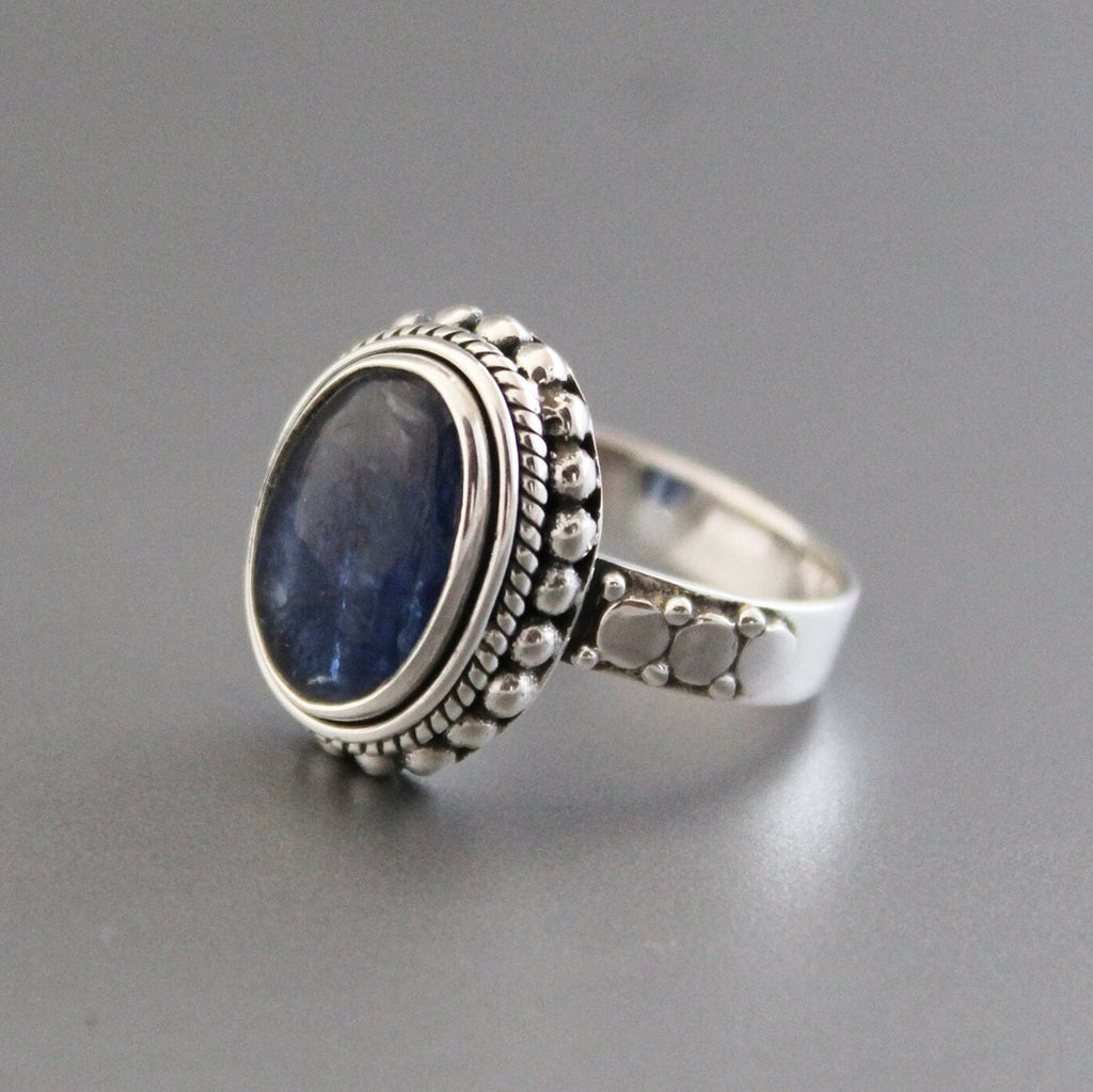 Natural Tanzanite Ring, Sterling Silver Ring, Handmade, December Birthstone, Vintage, everyday ring
