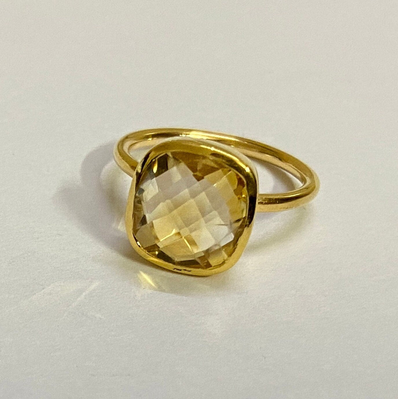 Genuine Citrine Ring, November Birthstone, Handmade Gemstone Jewelry, Gift for Mom, Delicate Ring, Unique Gemstone Rings